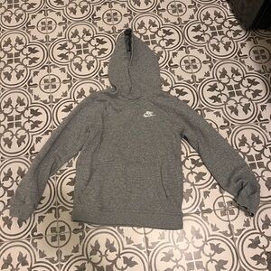 Nike Gray Hoodie with Black Swoosh Tag